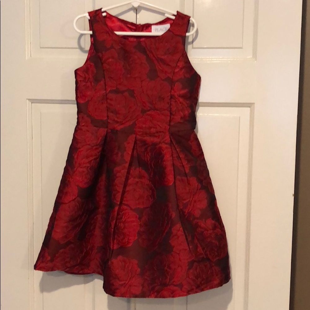 Girls red red rose dress